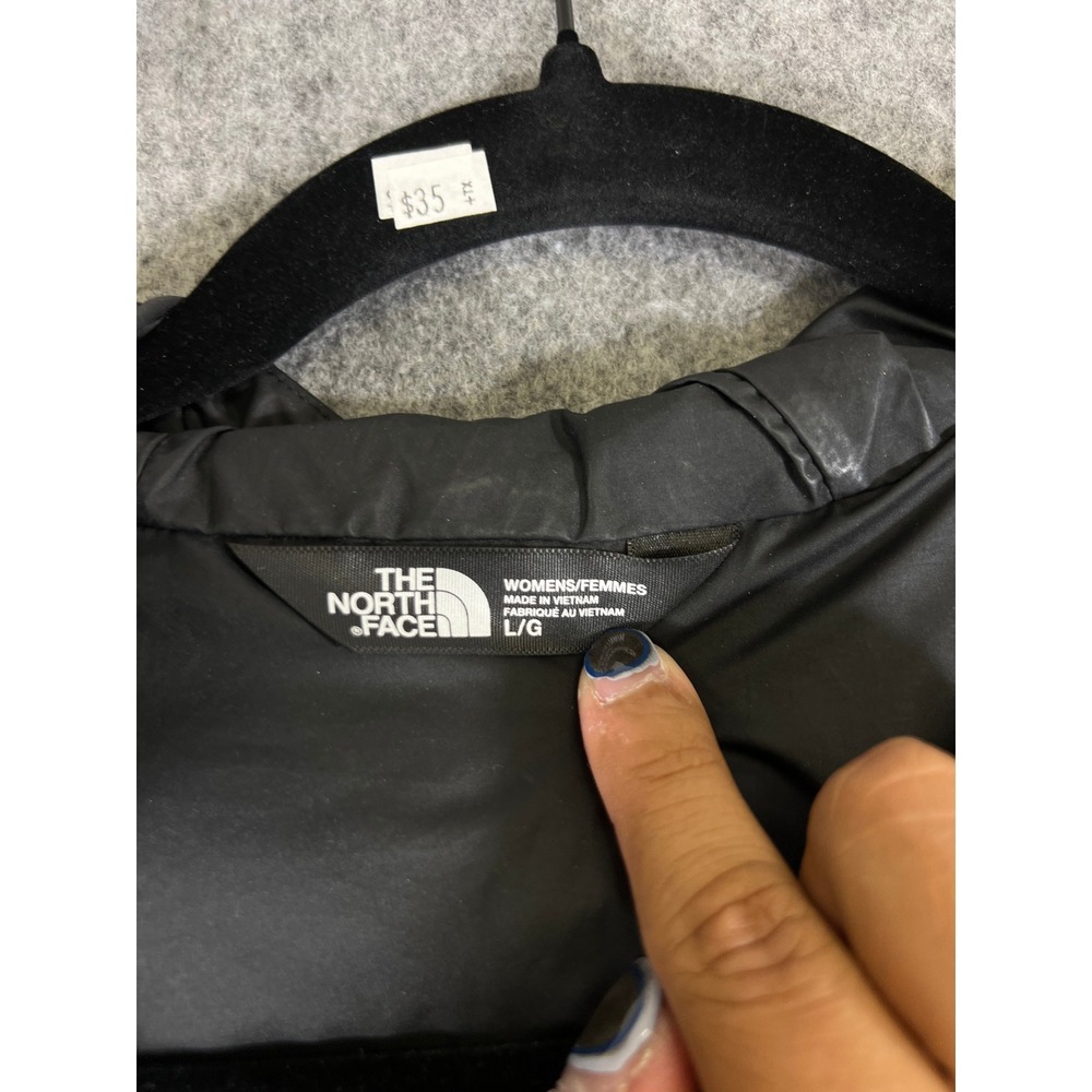 The North Face Womens Black Insulated Hooded Parka Jacket Quilted Full Zip Large - Picture 7 of 11
